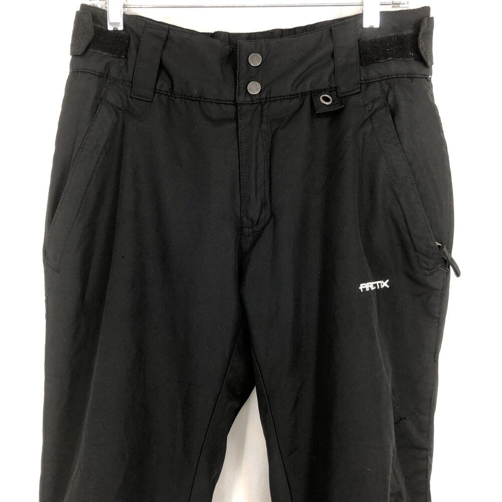 Arctix Insulated Snow Pants Black Medium 30" inseam Snap Ankle